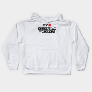 NY Loves Essential Workers Artwork Kids Hoodie